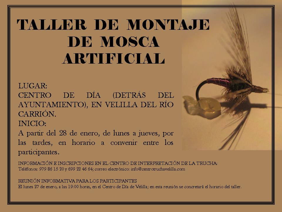 TALLER DE MONTAJE DE MOSCA ARTIFICIAL